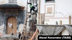 Ханский дворец после повреждения, 9 февраля 2022 года