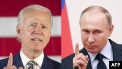 Joe Biden (stânga) și Vladimir Putin (colaj)