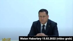 Агаджан Бекмурадов кандидат в президенти Туркменистана. Фото с телеканала «Алтын асыр».