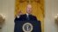 US President Joe Biden addresses the Russian invasion of Ukraine, from the East Room of the White House on February 24, 2022, in Washington, DC.