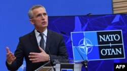 BELGIUM-NATO-CONFLICT-UKRAINE-DIPLOMACY-RUSSIA Jens Stoltenberg