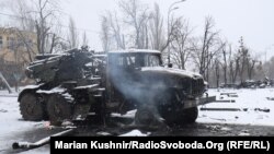 Знищена під Харковом колона російської техніки