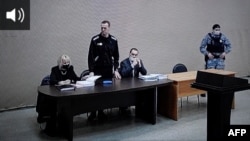 Олексій Навальний на одному з попередніх засідань суду