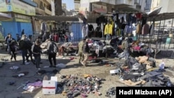 Жардыруудан кийинки көрүнүш. Багдад, 21-январь, 2021-жыл. 