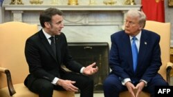 Эммануэль Макрон и Дональд Трамп