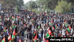 An election rally in the western Afghan city of Herat.