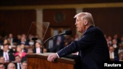 Дональд Трамп виступає на спільній сесії Конгресу в Капітолії США 4 березня 2025 року у Вашингтоні, США