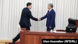 Абдиль Сегизбаев и Алмазбек Атамбаев, 28 апреля 2016 г.