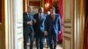 French Foreign Minister Jean-Noel Barrot, left, Britain's Foreign Secretary David Lammy, center, and US Secretary of State Marco Rubio in Paris, April 17, 2025.