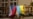 Czech and Ukrainian flags that were placed on the balcony of the Czech parliament building on November 6. 
