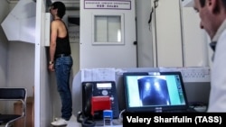 Кабінет флюорографії на території багатофункціонального міграційного центру в Сахарово