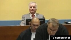 Ratko Mladić u sudnici, oktobar 2013.