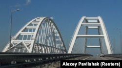 Podul peste strâmtoarea Kerci, construit de Rusia 