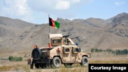 FILE: An Afghan National Army patrol in Wardak Province.