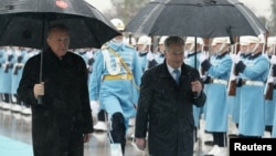 Реджеп Тайип Ердоган и финландският му колега Саули Нинистьо, който е на посещение в Турция.