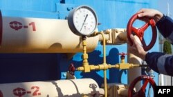 La o stație de tranzit a gazelor Ujgorod în regiunea transcarpatică a Ucrainei