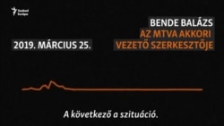 Bende Balázs vezető szerkesztő az MTVA értekezletén 2019. március 25-én, 1. rész