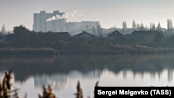 Вигляд на Саки з берега озера Тобе-Чокрак, архів