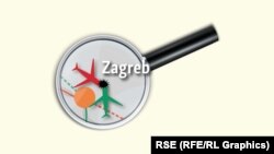 Mapa sudara aviona iznad Zagreba 1976. 