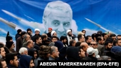 Антиамериканський протест у Тегерані після вбивства генерала Касема Солеймані, 4 січня 2020 року