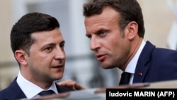 Владимир Зеленский и Эммануэль Макрон