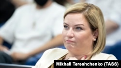 Olga Ljubimova kulturális miniszter Moszkvában 2021. július 27-én