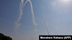 Робота ізраїльського комплексу ППО «Залізний купол»