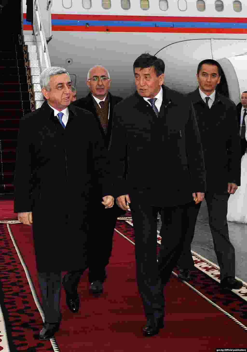 Армениянын президенти Серж Саргсянды тосуп алуу.&nbsp;