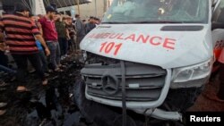 Израилдин армиясы Газа шаарында “Тез жардам” кызматынын машиналарын бутага алды.