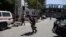Afghan soldiers near the site of an attack in Kabul on May 9.