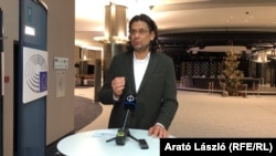 Deutsch Tamás nyilatkozik a sajtónak a 2020. december 16-i uniós szavazás után