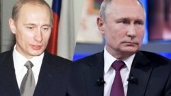 Владимир Путин 2001 год и 2019, коллаж