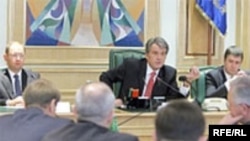 Віктор Ющенко під час зустрічі з фракцією НУНС, 7 жовтня 2008 р.