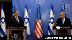 Помпео та Нетаньягу під час спільної пресконференції у Єрусалимі