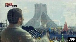 محمود احمدی‌نژاد در میدان آزادی، ۲۲ بهمن ۱۳۸۸