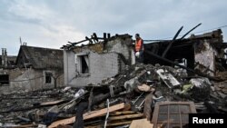 Запорожьедеги Орусиянын ракеталык аткылоосунан жабыркаган үйлөрдүн бири.