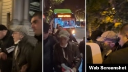 ზურაბ მენთეშაშვილის დაკავება ცისფერ გალერეასთან 31 ოქტომბერს.