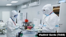 Орусия. Москванын ооруканаларынын бириндеги "кызыл зона". Сентябрь, 2021-жыл. 