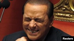Silvio Berlusconi u Senatu u Rimu, 13. prosinac 2010.