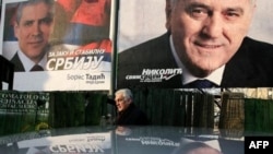 predizborni plakati Borisa Tadića i Tomislava Nikolića na ulicama Beograda