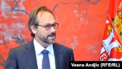 Šef Delegacije Evropske unije u Beogradu Emanuele Žofre u Beogradu, septembar 2021. 