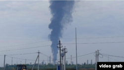 Після атаки на підприємстві почалася пожежа, повідомила місцева влада