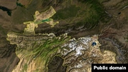 Таджикистан, снимок из космоса