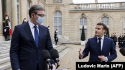 Вучиќ на средба со Макрон на 1 февруари во Париз. 