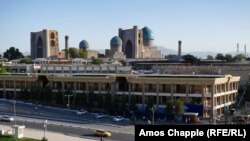 Самарканд шаары. Сүрөт иллюстрация үчүн колдонулду. 