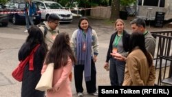 Unlock-2025 форумына келген қазақстандық белсенділер мен журналистер. Прага, 19 мамыр, 2025 жыл.