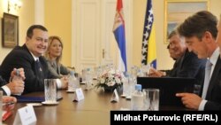 Ivica Dačić u rzagovoru sa članovima Predsedništva BiH, Sarajevo, septembar 2012.