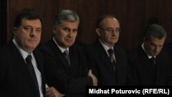 Milorad Dodik, Dragan Čović, Božo Ljubić i Fahrudin Radončić, 29. decembar 2010.