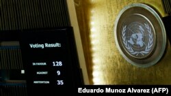 Rezultatele votului din Adunarea Generală ONU de la 21 decembrie