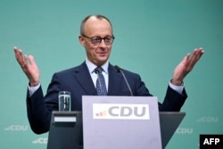 Friedrich Merz sajtótájékoztatója 2025. február 25-én